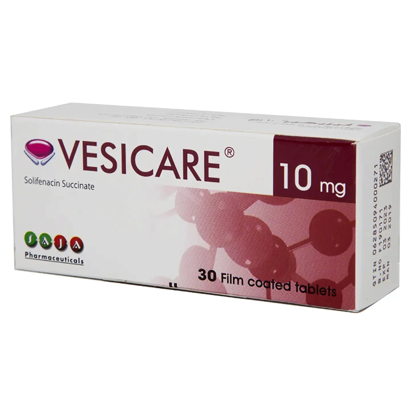 Vesicare 10Mg 30 Tablets