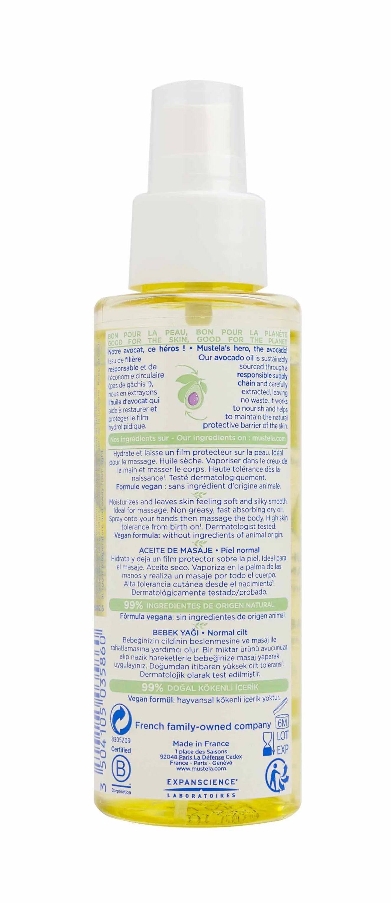 Mustela Baby Massage Oil 100 Ml