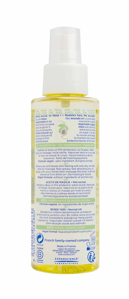Mustela Baby Massage Oil 100 Ml