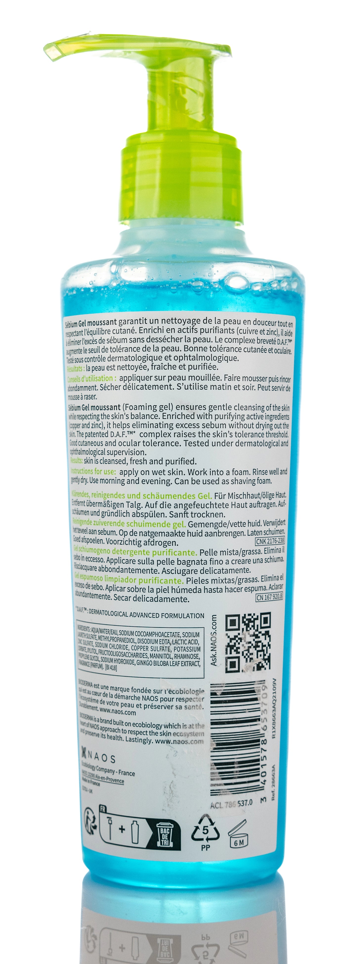 Bioderma Sébium Gel Moussant (Purifying Foaming Gel) 200 Ml