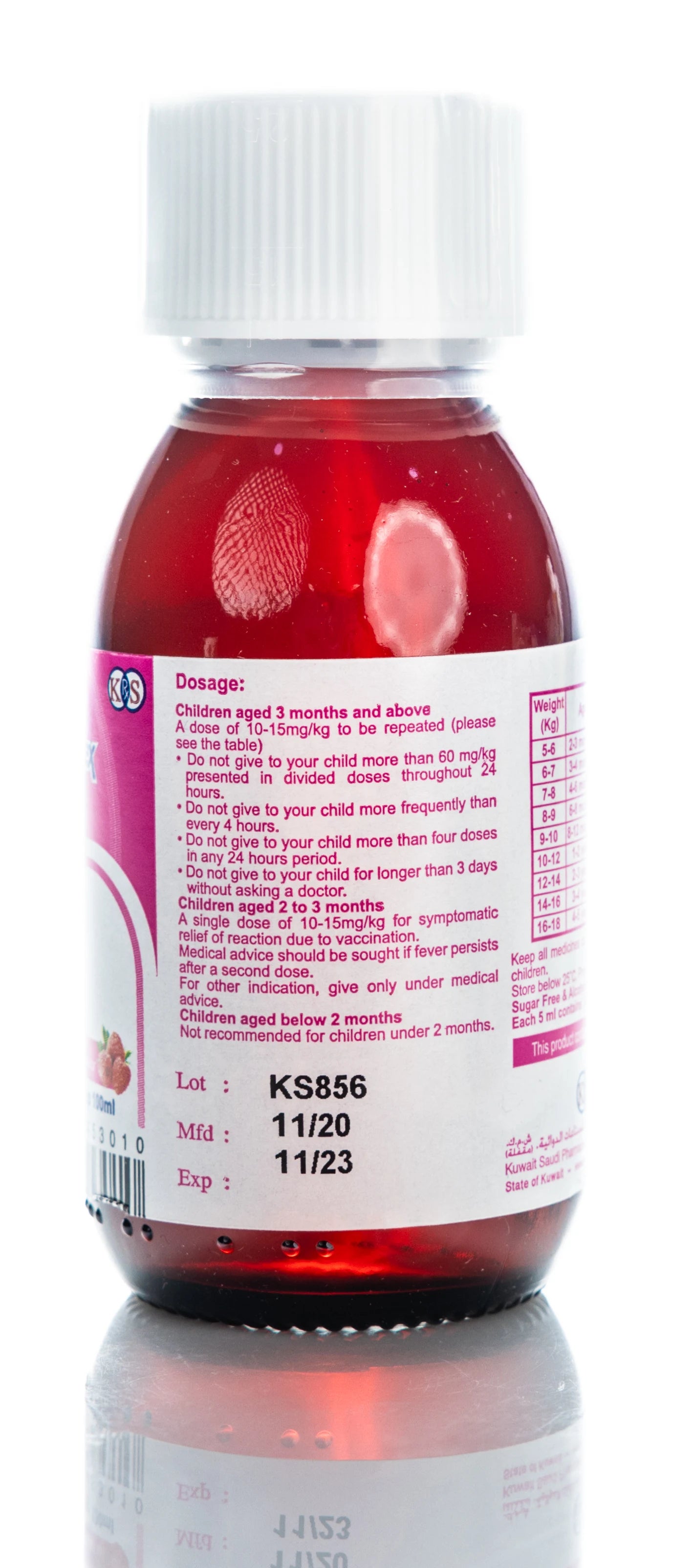 Panadrex Suspension 120Mg 100Ml