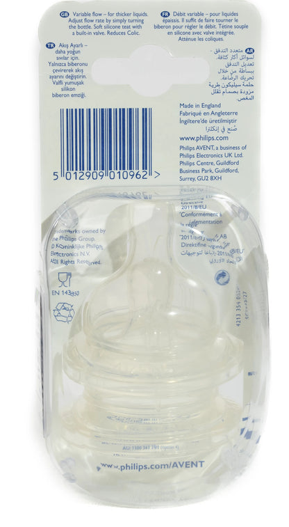 Avent [962] Natural Teats 0M+ 2 Pieces