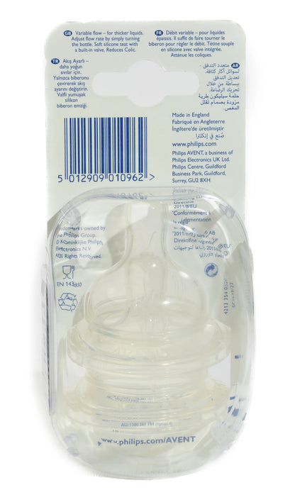 Avent [962] Natural Teats 0M+ 2 Pieces