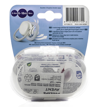 Avent [825] Ultra Air Animals Soother 6-18 M 2 Pieces