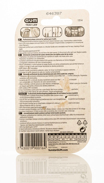 Gum TravLer 0.8 mm 6 Intradental Brushes [1314] [Red]