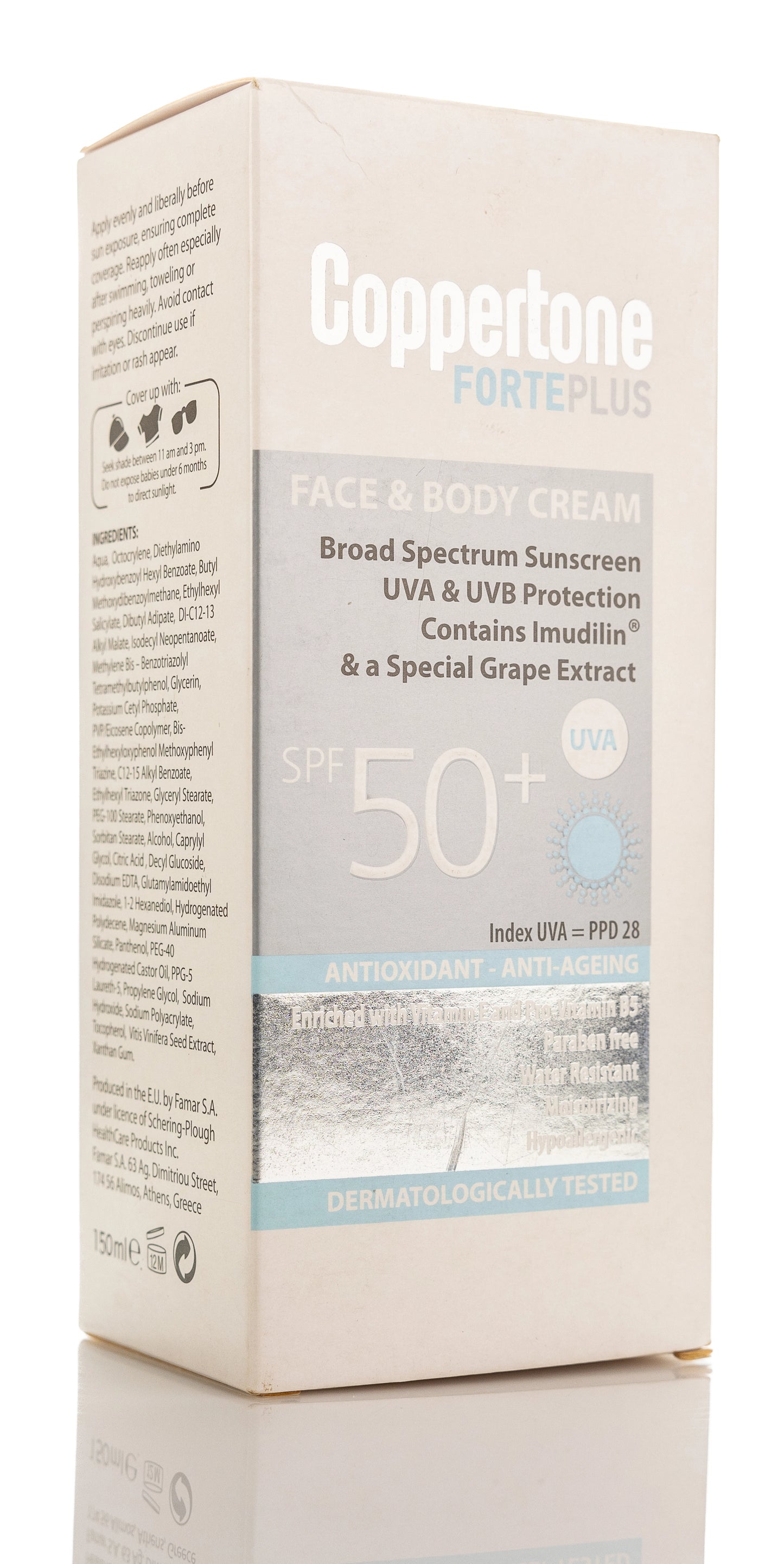 Coppertone FORTEPLUS SPF 50+ Face & Body Cream 150 Ml