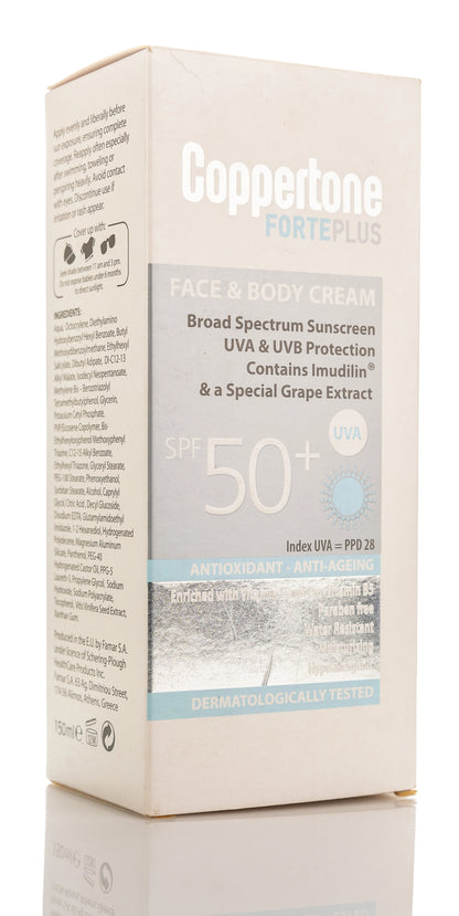 Coppertone FORTEPLUS SPF 50+ Face & Body Cream 150 Ml