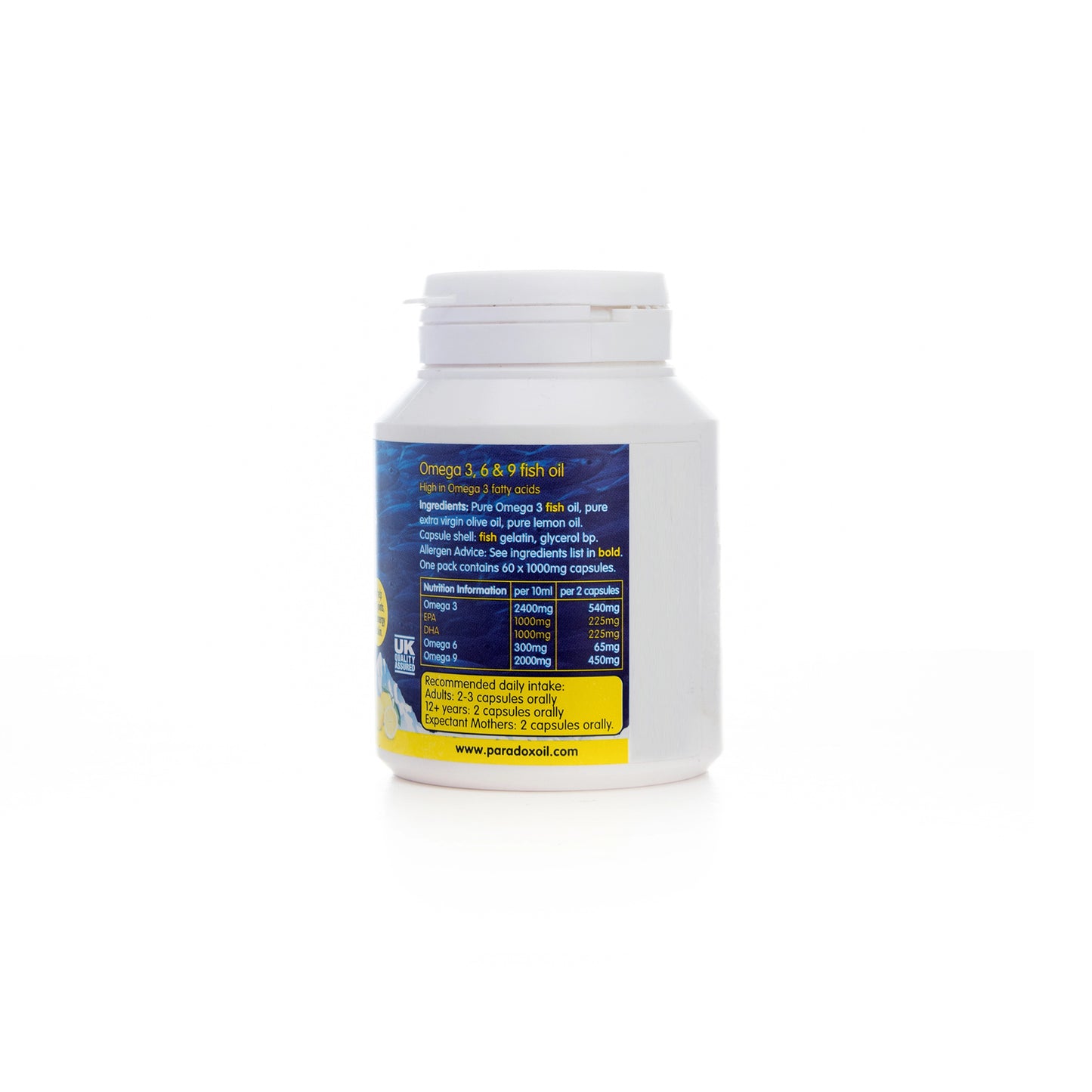 Paradox Omega 3,6&9 Fish Oil 1000 mg  60 Capsules