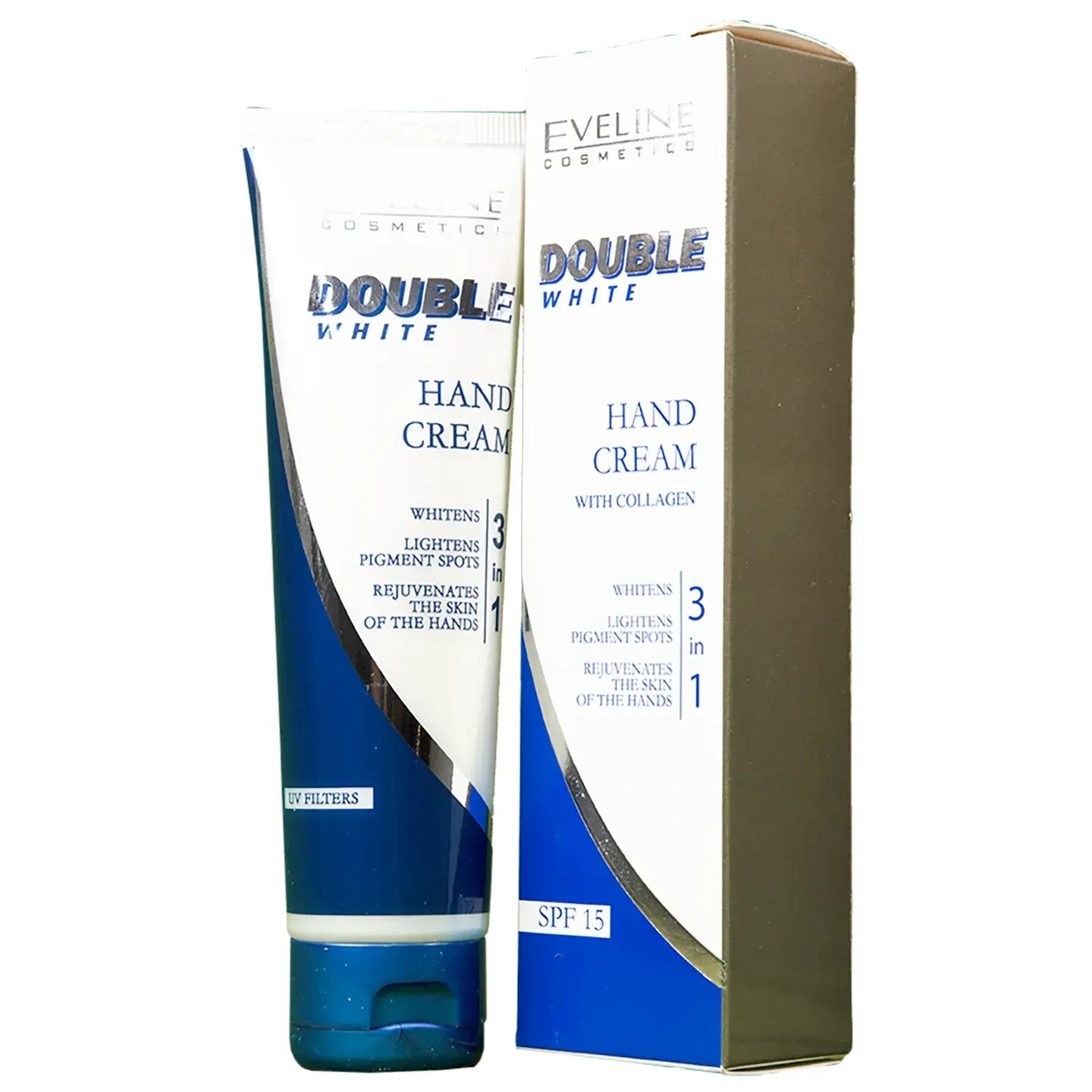 Eveline Cosmetics Double White Hand Cream with Collagen SPF 15 100 Ml