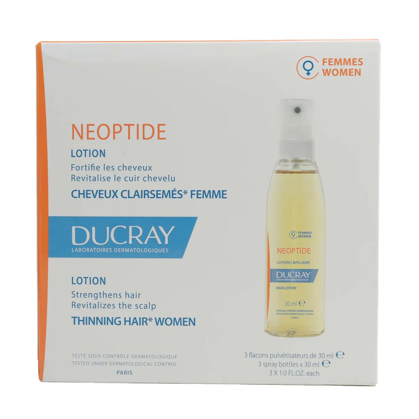 Ducray Neoptide Women Hair Lotion Spray 3 x 30 Ml