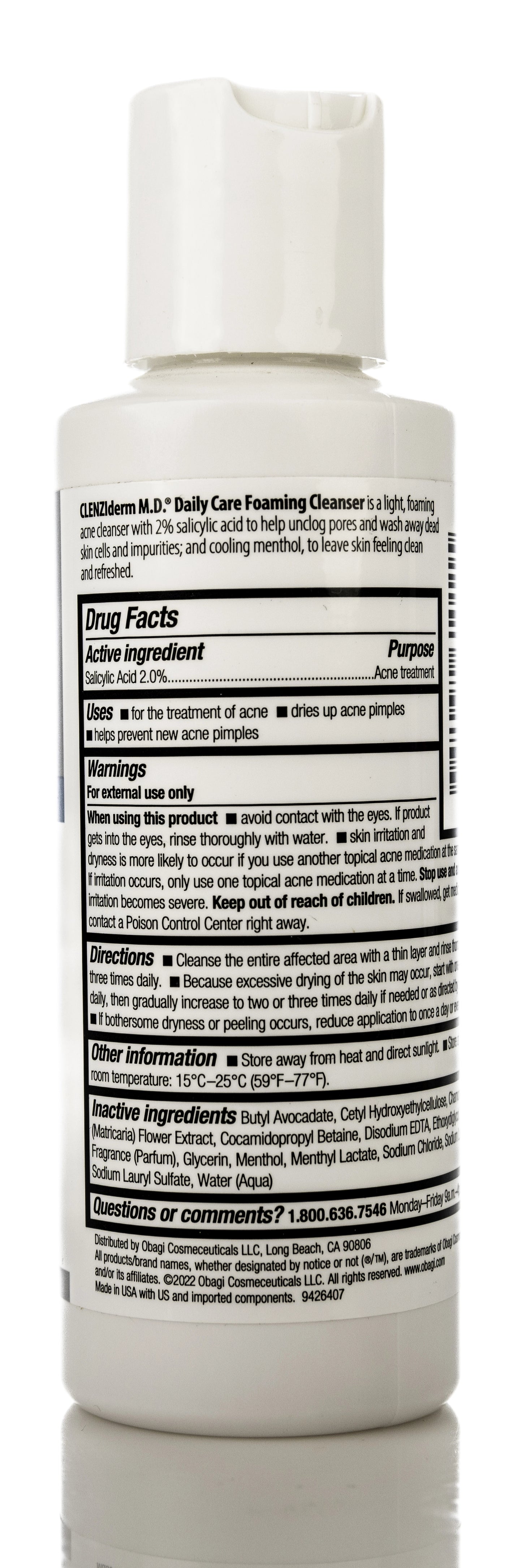 Obagi Clenziderm Foam Cleanser 118 mL