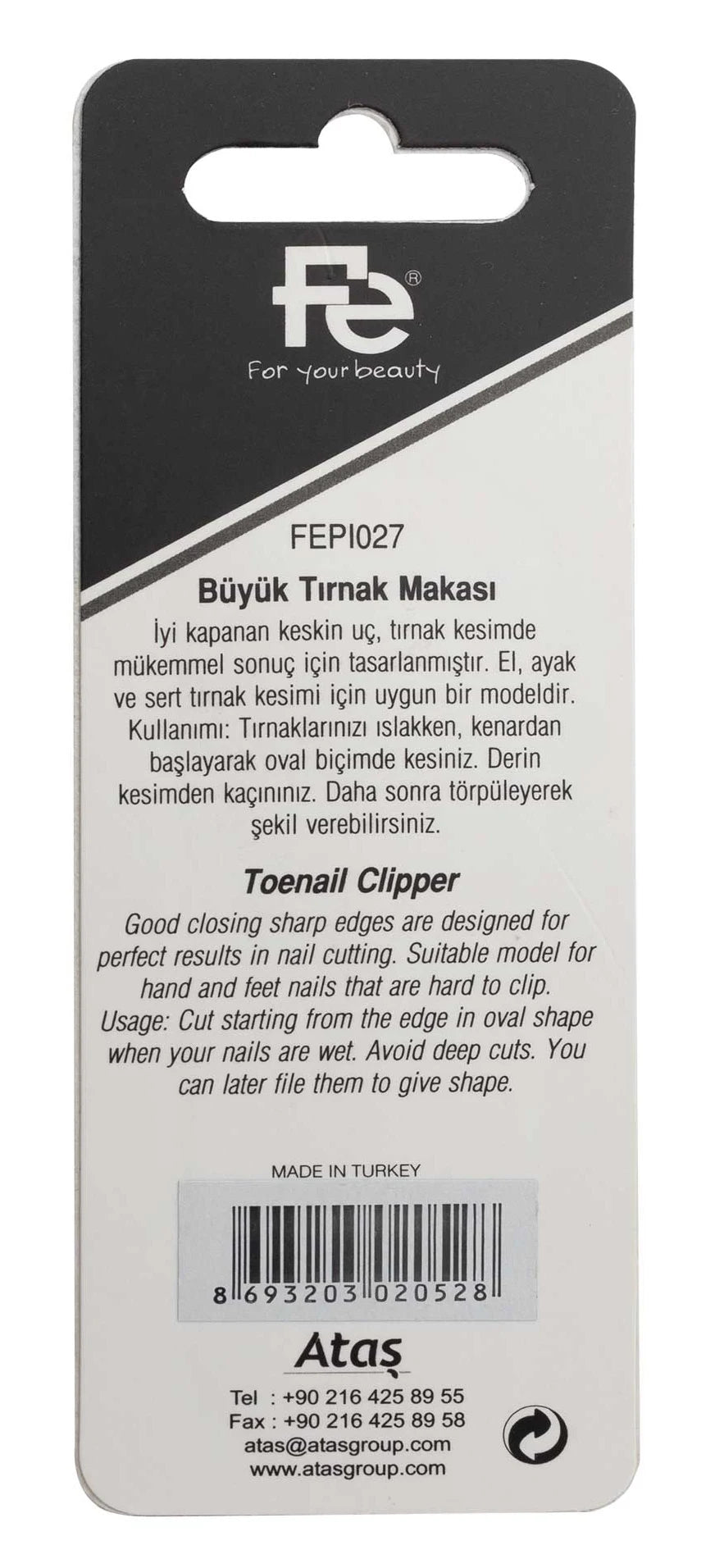 Fe Toe Nail Clippers 1027