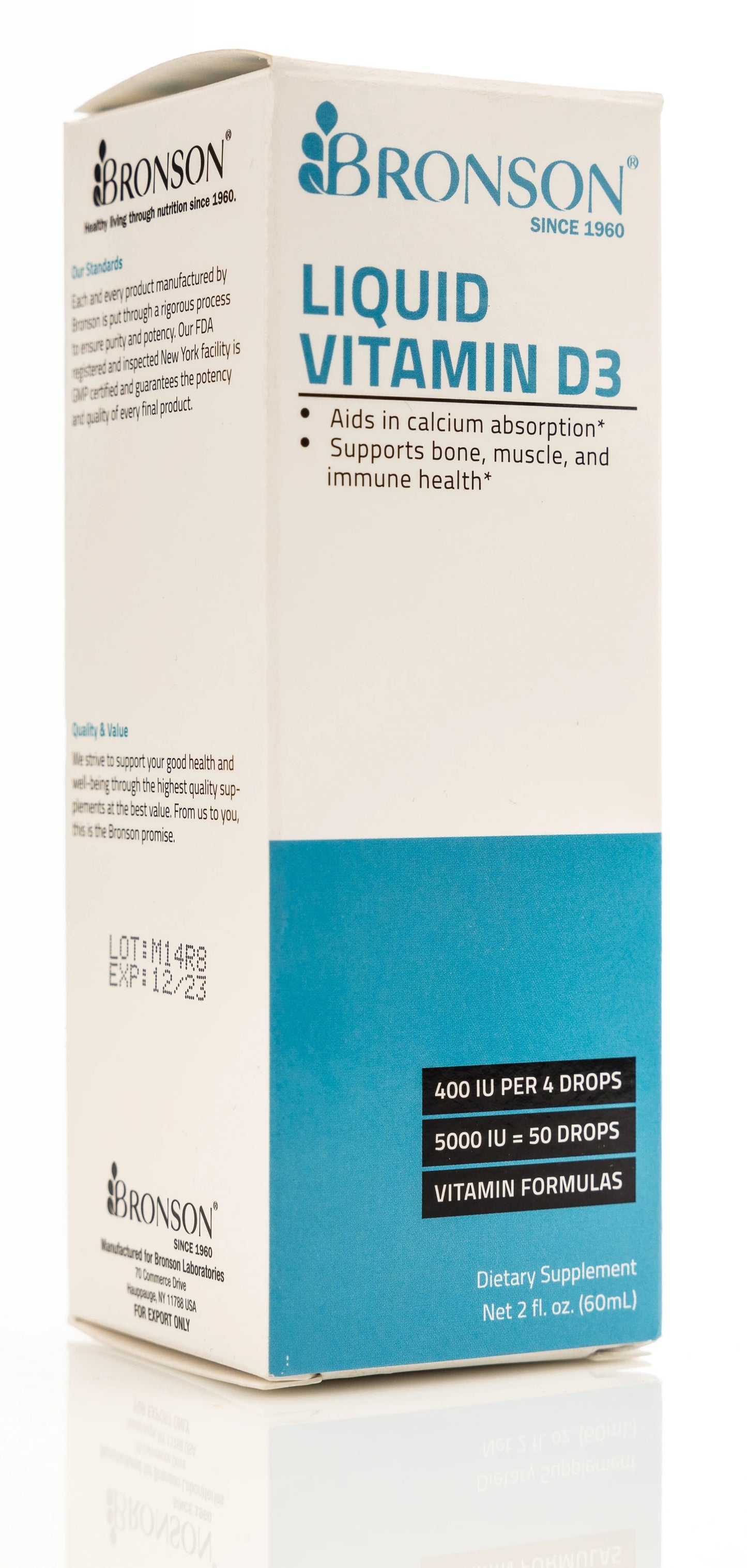 Bronson Vitamin D3 400 IU Liquid 60 Ml