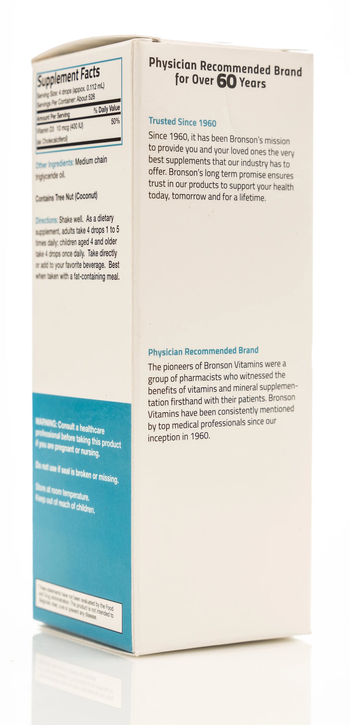 Bronson Vitamin D3 400 IU Liquid 60 Ml