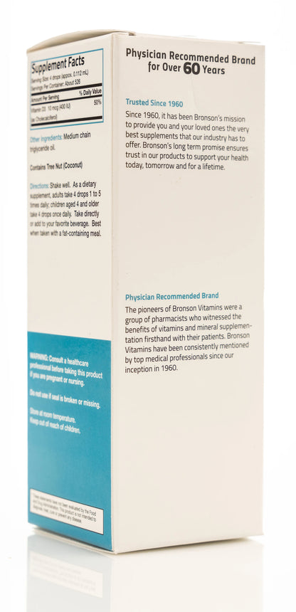 Bronson Vitamin D3 400 IU Liquid 60 Ml
