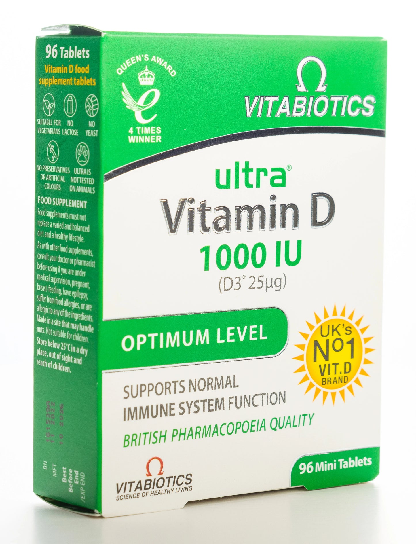 Vitabiotics Ultra D3 1000 IU 96 Tablets
