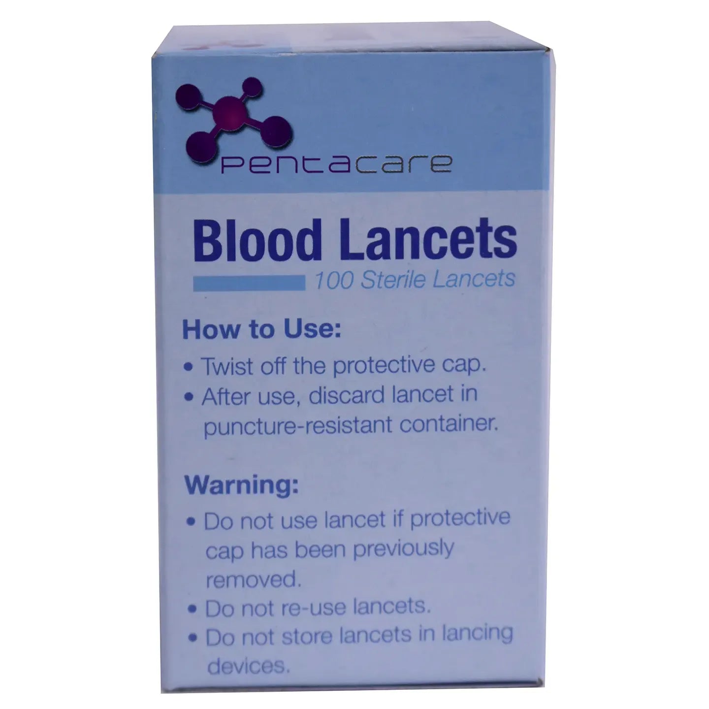 Pentacare Blood Lancets 100 Pieces