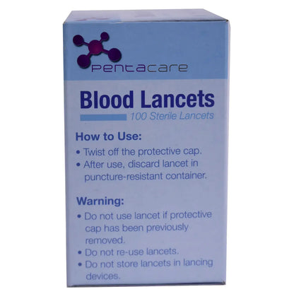 Pentacare Blood Lancets 100 Pieces