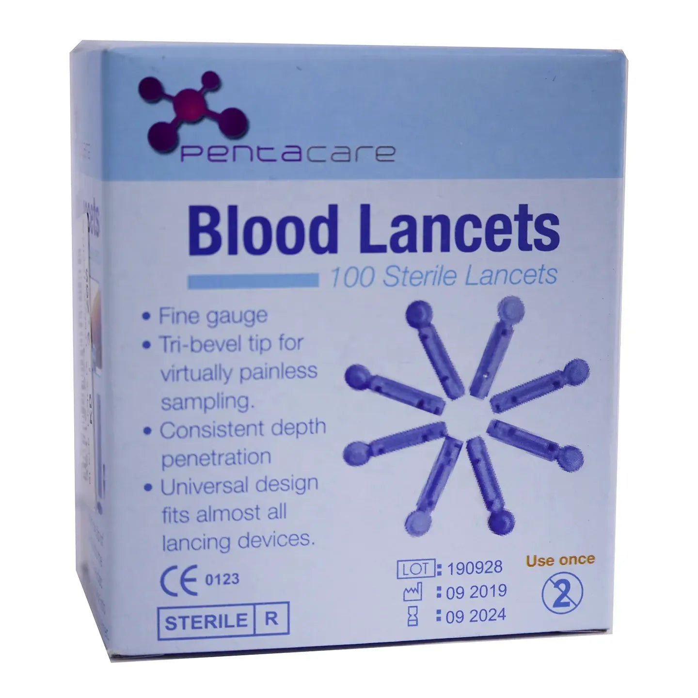 Pentacare Blood Lancets 100 Pieces