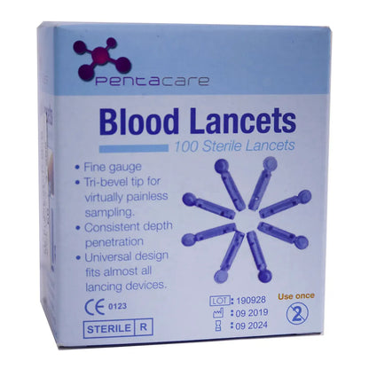 Pentacare Blood Lancets 100 Pieces