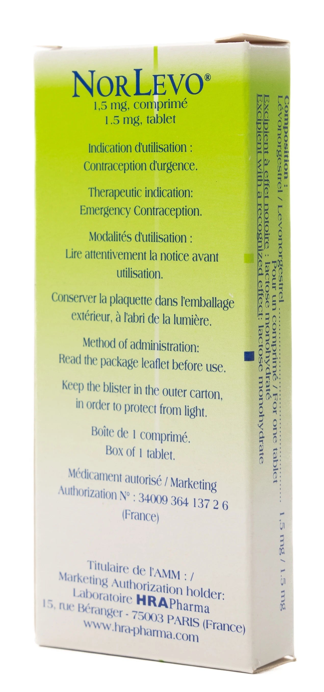 Norlevo 1.5Mg 1 Tablets