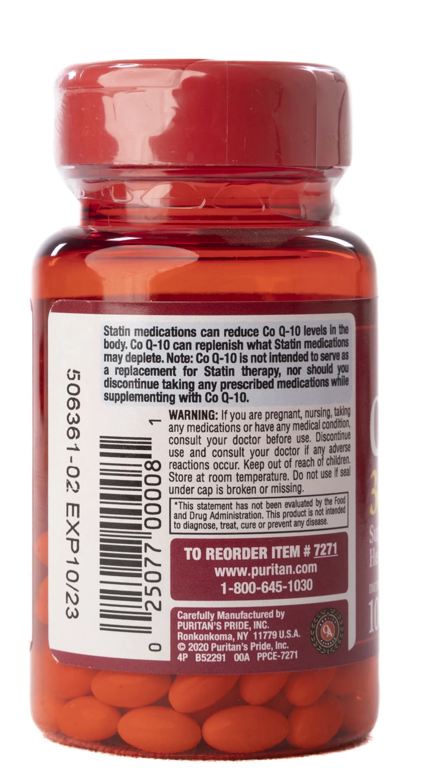 Puritan's Pride Co Q10 30mg 100 Tablets