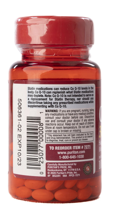 Puritan's Pride Co Q10 30mg 100 Tablets