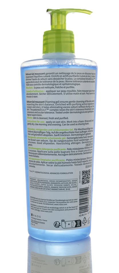 Bioderma Sébium Gel Moussant (Purifying Foaming Gel) 500 Ml