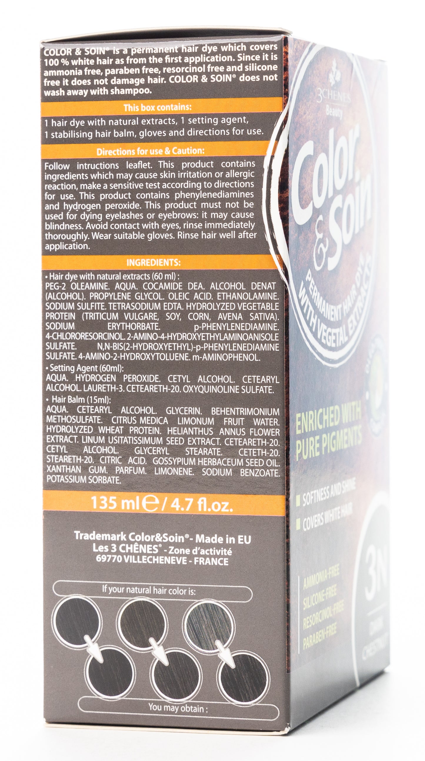 Color & Soin Permanent Hair Color [3N] Dark Chestnut Brown