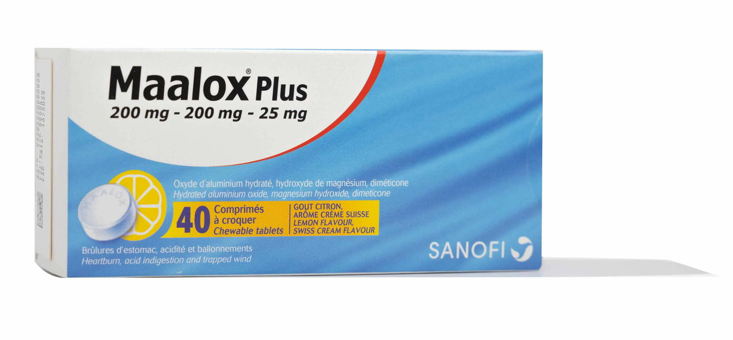 Maalox Plus 40 Tablets