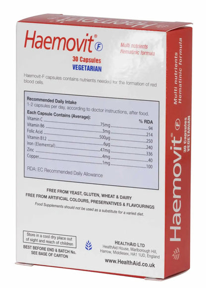 Health Aid HaemoVit-F 30 Capsules