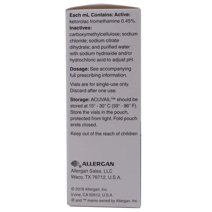 Acuvail 0.45% 30X0.4 Ml Eye Drops