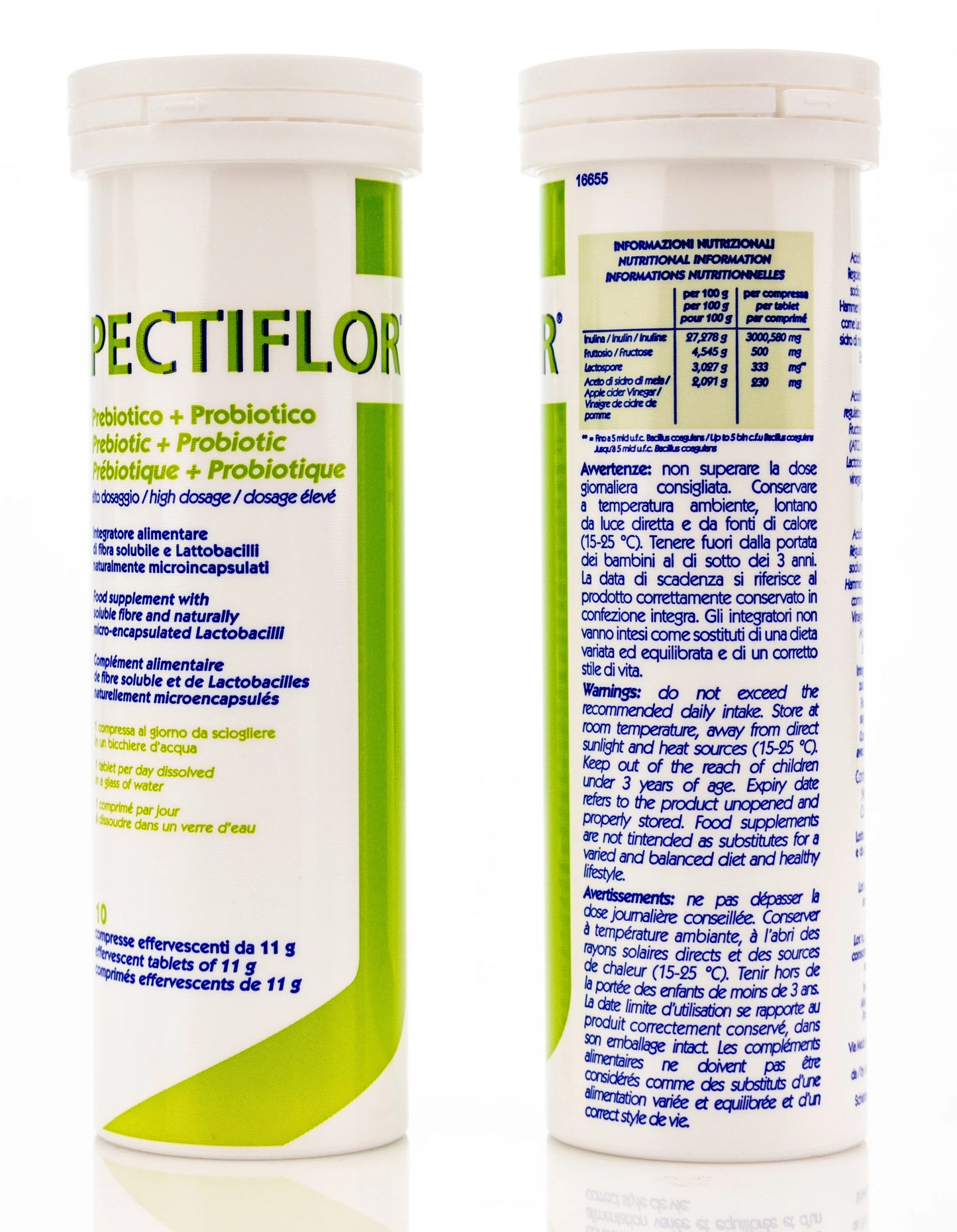 Pectiflor Prebiotic+Probiotic 20 Effervescent Tablets
