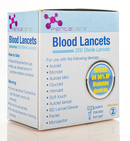 Pentacare Blood Lancets 200 Pieces