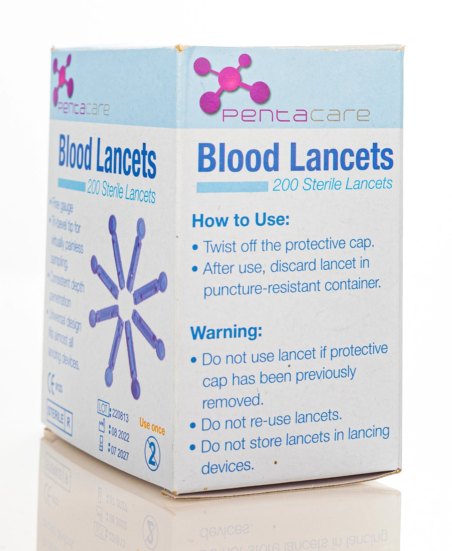 Pentacare Blood Lancets 200 Pieces