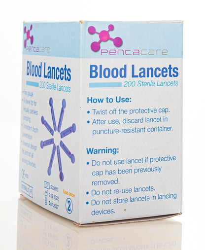 Pentacare Blood Lancets 200 Pieces