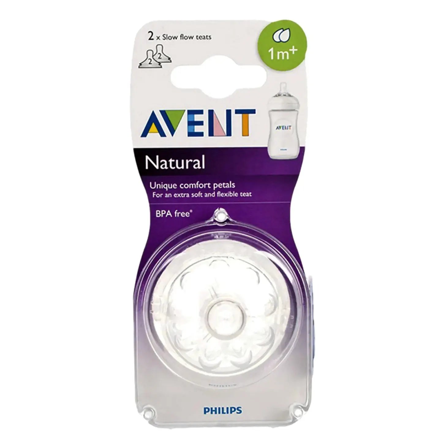 Avent [143] Natural Teats 1M+ 2 Pieces