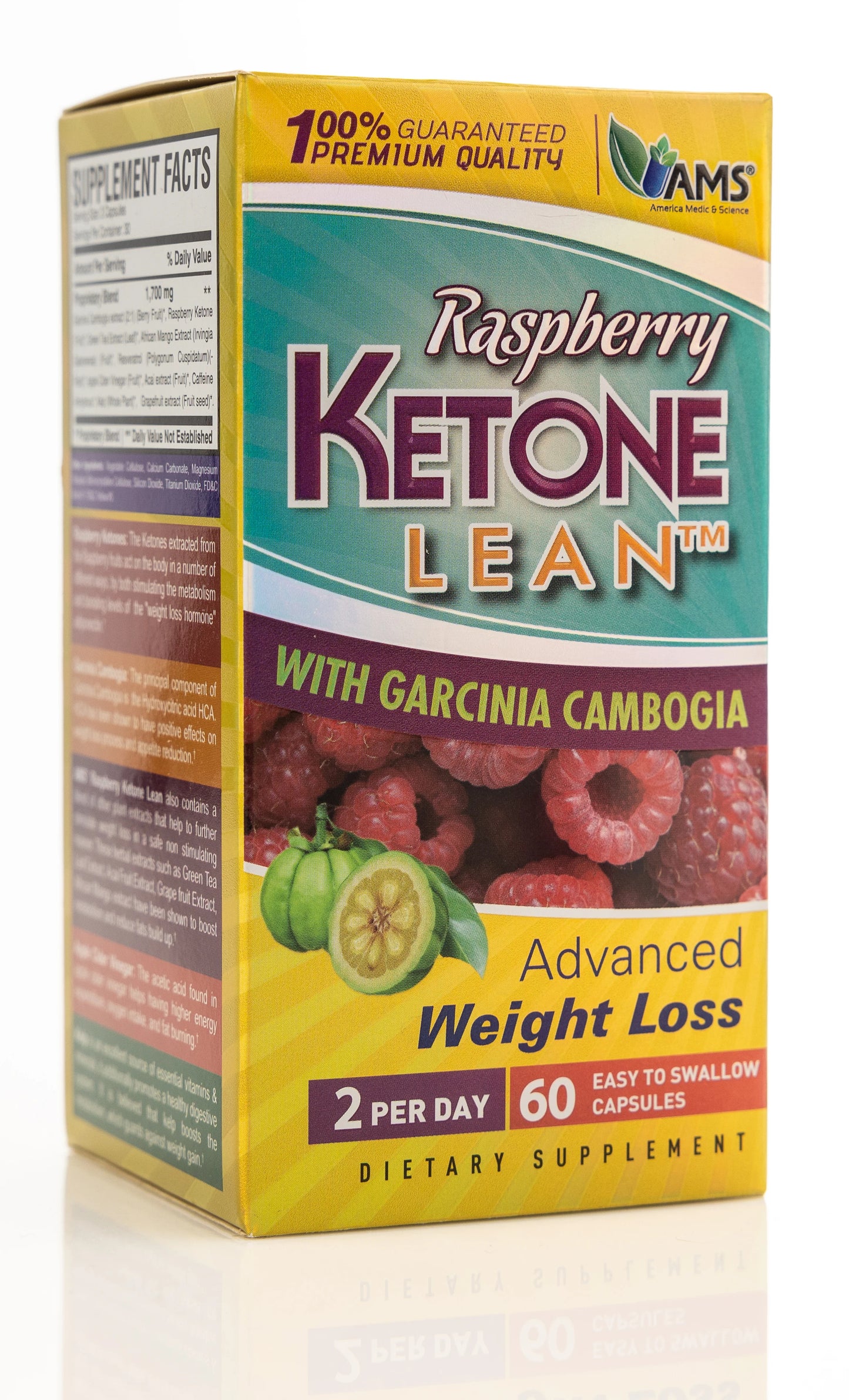 AMS Raspberry Ketone Lean Weight Loss 60 Capsule