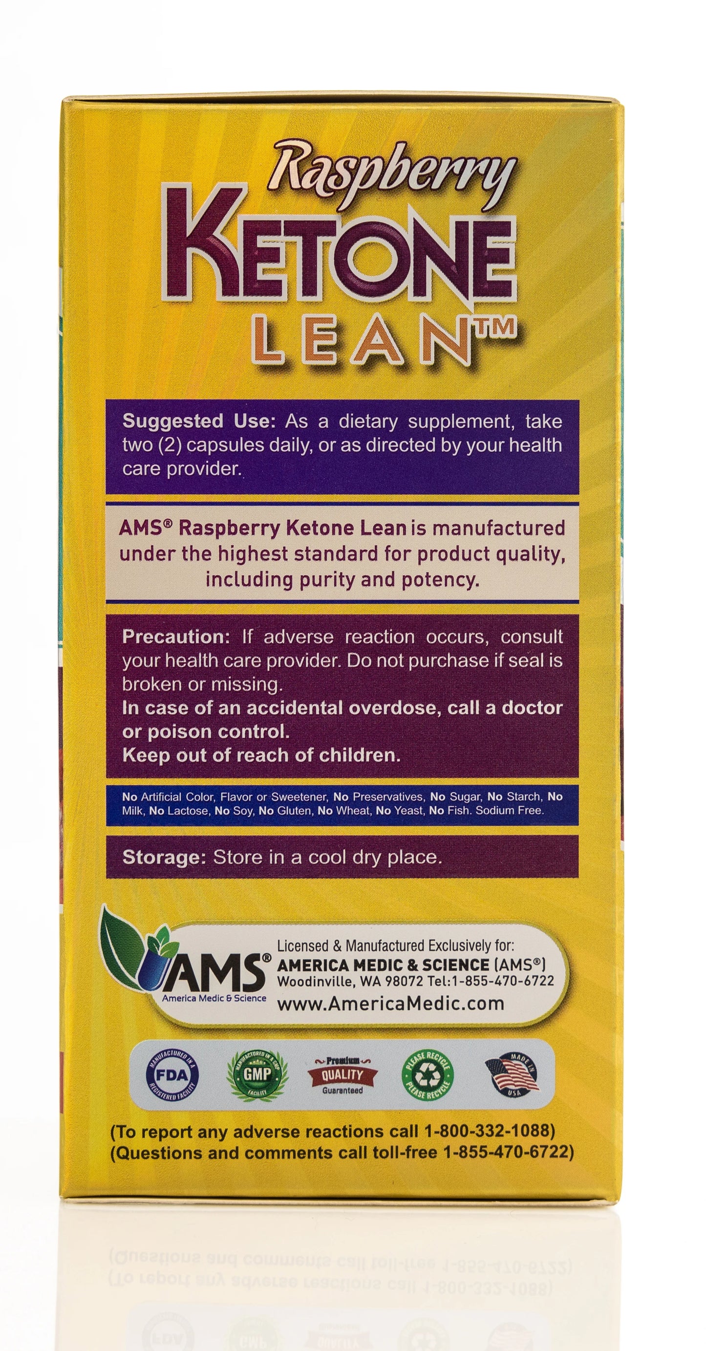 AMS Raspberry Ketone Lean Weight Loss 60 Capsule
