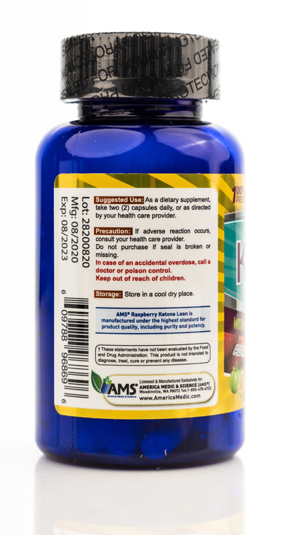 AMS Raspberry Ketone Lean Weight Loss 60 Capsule