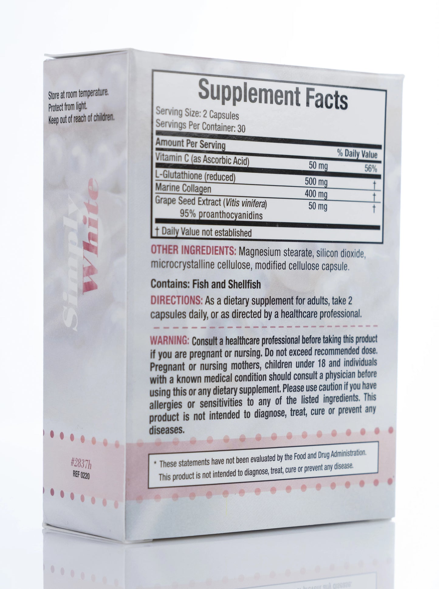 Simply White Collagen & L-Glutathione 60 Capsules