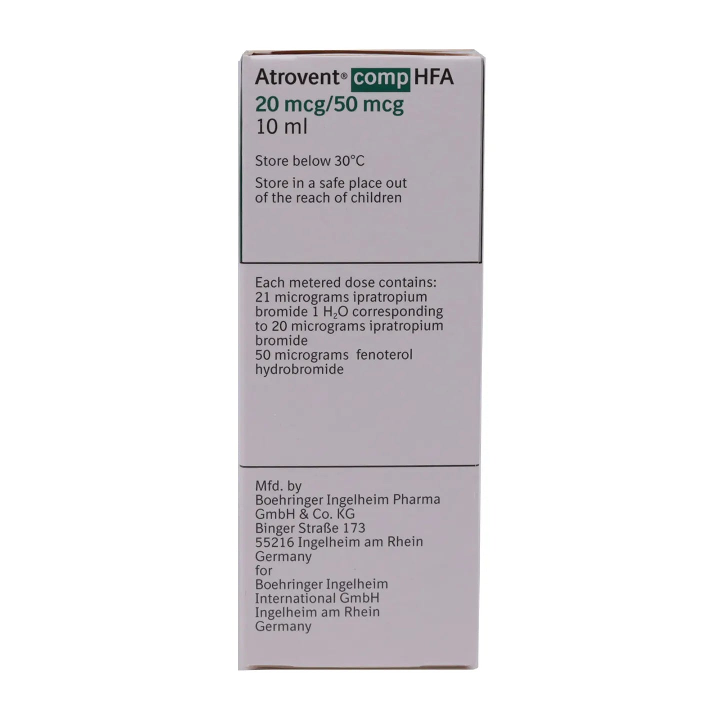 Atrovent Comp Hfa 20/50Mcg Inhaler 10Ml