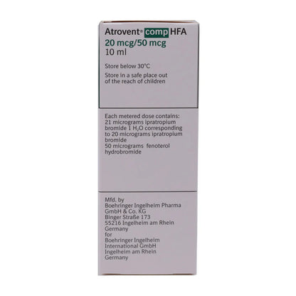 Atrovent Comp Hfa 20/50Mcg Inhaler 10Ml
