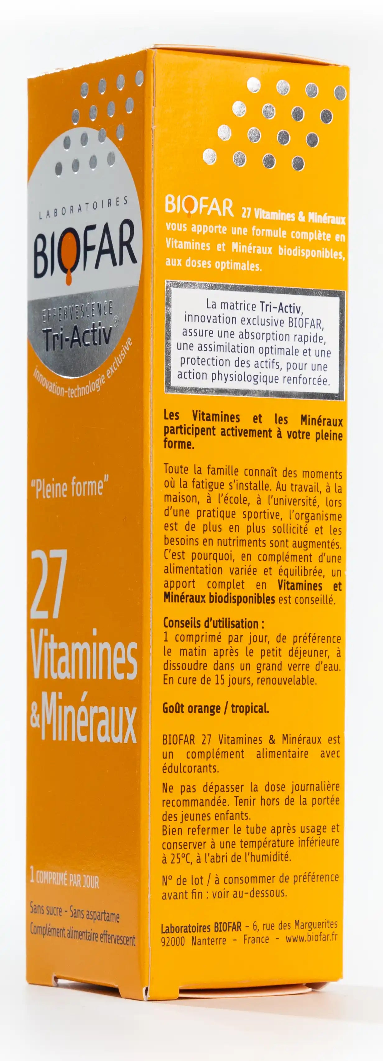 Biofar 27 Vitamins & Minerals 15 Effervescent Tablets