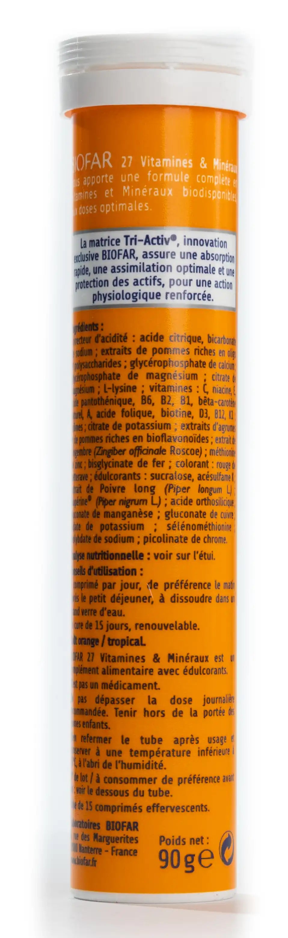 Biofar 27 Vitamins & Minerals 15 Effervescent Tablets