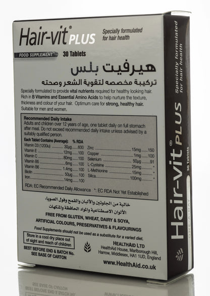 Health Aid Hair Vit Plus 30 Tablets