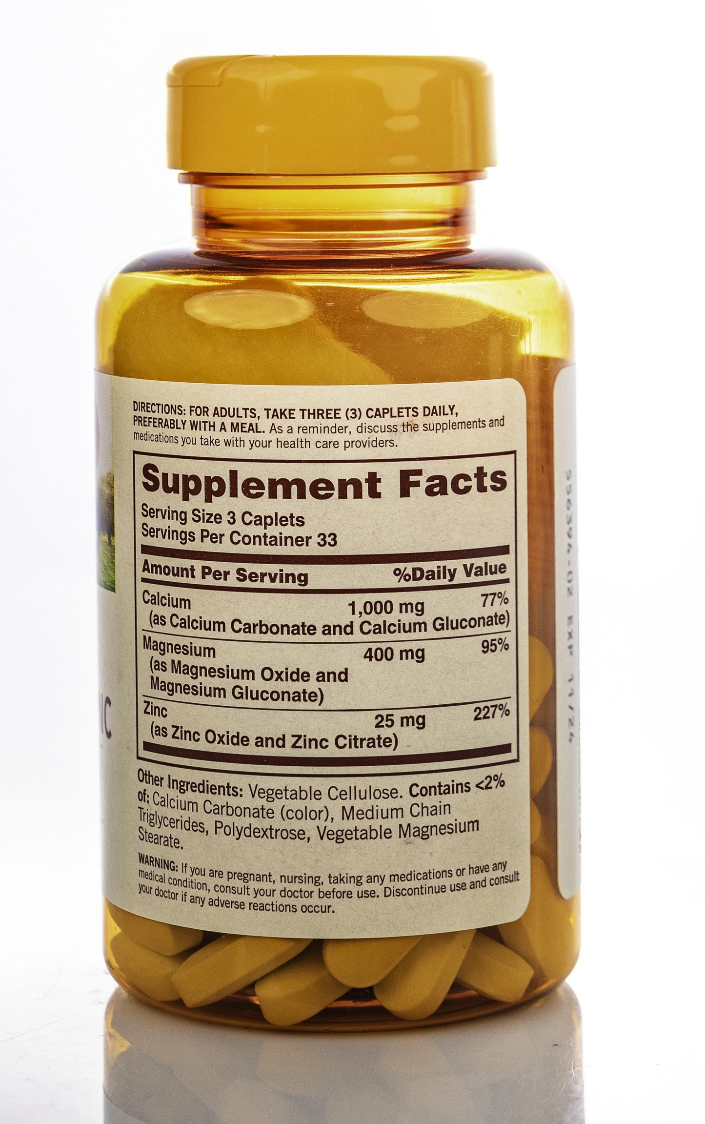 Sundown Calcium, Magnesium&Zinc 100 Caplets
