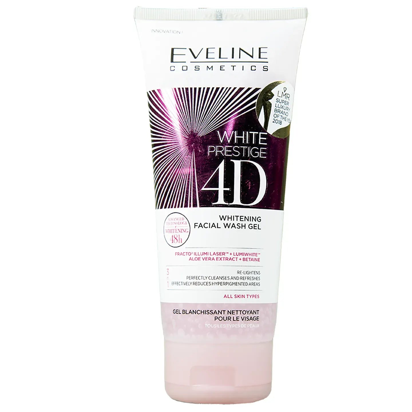Eveline White Prestige 4D Whitening Facial Wash Gel 200 Ml