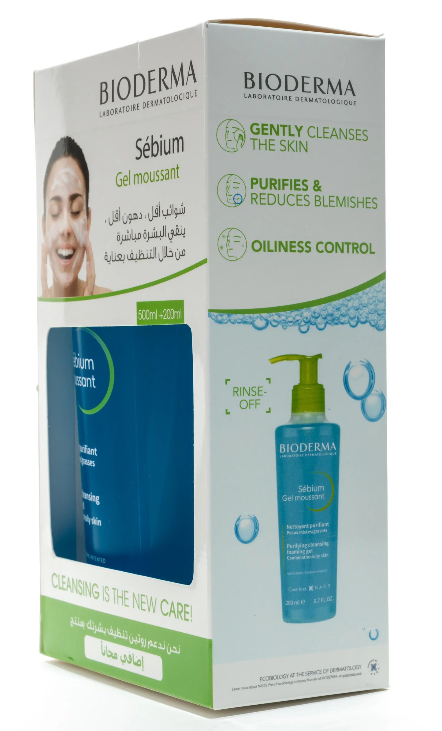 Bioderma Sébium Gel Moussant (Purifying Foaming Gel) 500 + 200 Ml Offer Pack