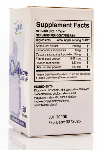 Quick Move Laxative 60 Tablets